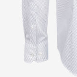 Plavo-bela štampana košulja slim fit kroja