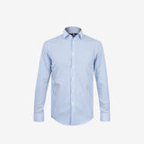 Camisa Slim Azul a Rayas Sin Arrugas