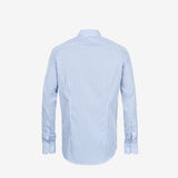 Camisa Slim Azul a Rayas Sin Arrugas