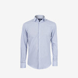 Plava mikro-karirana košulja slim fit kroja