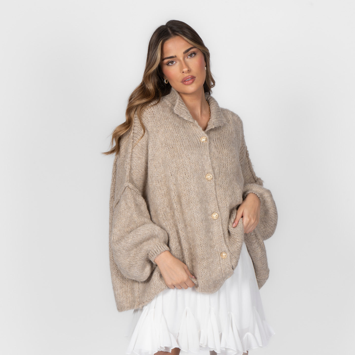 Elena | Oversized Knit Cardigan