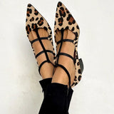 Milena | Leopard čizme sa balerina remenima