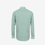 Camisa Slim de Popelina con Rayas Verdes