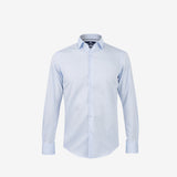 Camisa Slim em Twill Azul Claro