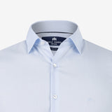 Camisa Slim em Twill Azul Claro