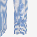Camisa Slim Azul a Rayas Sin Arrugas