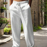 Mathis | Lagane lanene pantalone sa pojasom