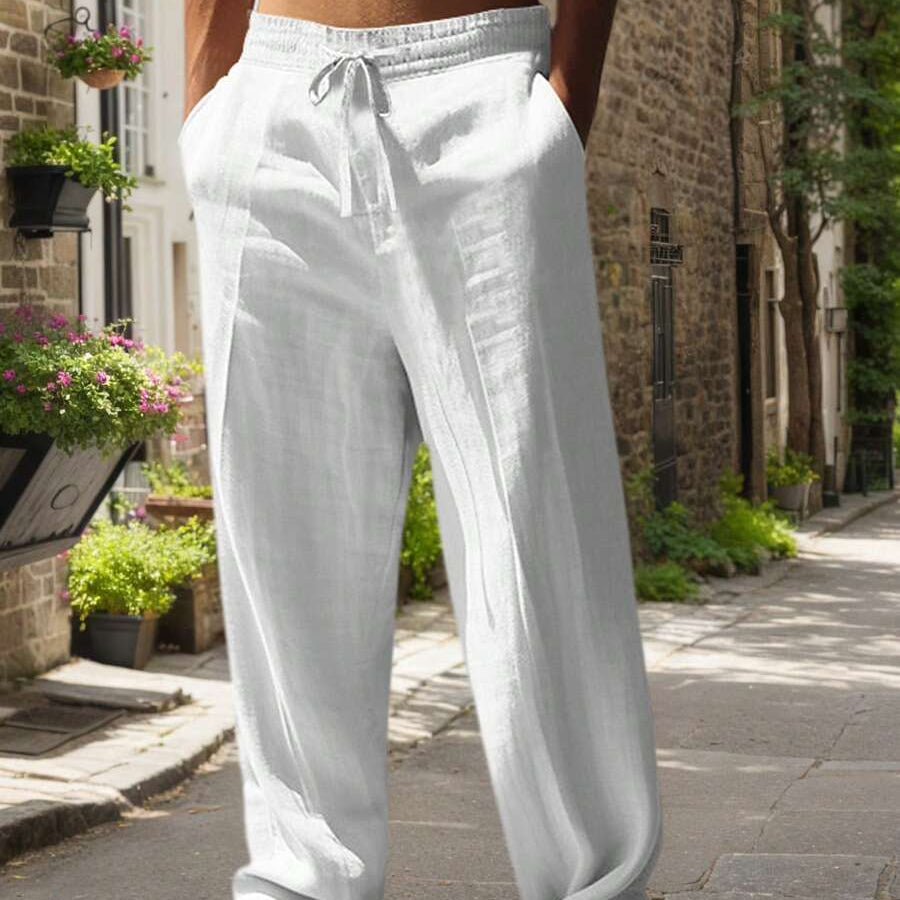 Mathis | Lagane lanene pantalone sa pojasom