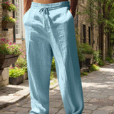 Mathis | Lagane lanene pantalone sa pojasom