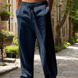 Mathis | Lagane lanene pantalone sa pojasom
