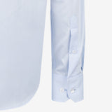 Camisa Slim em Twill Azul Claro