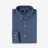 Tamna slim fit teksas košulja sa elastanom