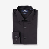 Crna slim fit košulja od premium poplina