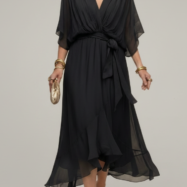 Sorena | Elegantna Maxi Haljina sa V-Izrezom
