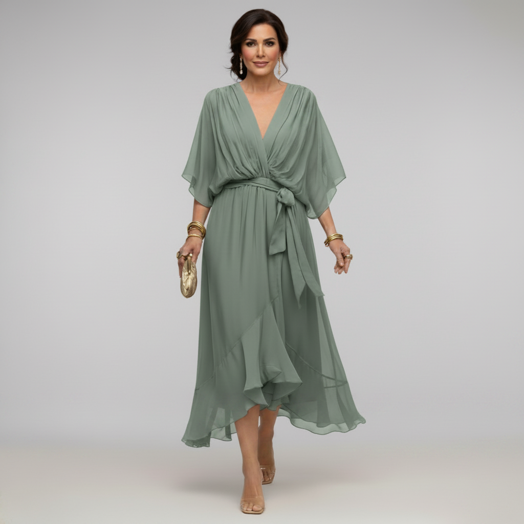 Sorena | Elegantna Maxi Haljina sa V-Izrezom