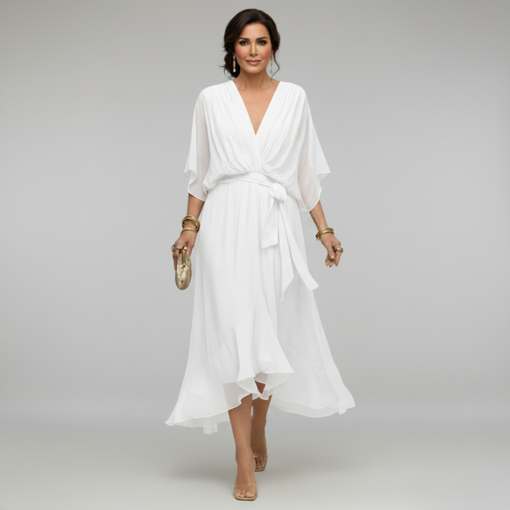 Sorena | Elegantna Maxi Haljina sa V-Izrezom