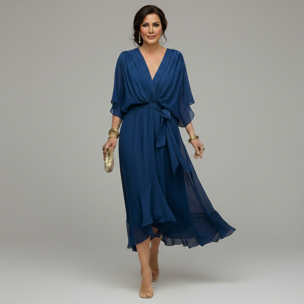 Sorena | Elegantna Maxi Haljina sa V-Izrezom