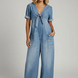 Maya | Kombinezon sa V izrezom i kratkim rukavima