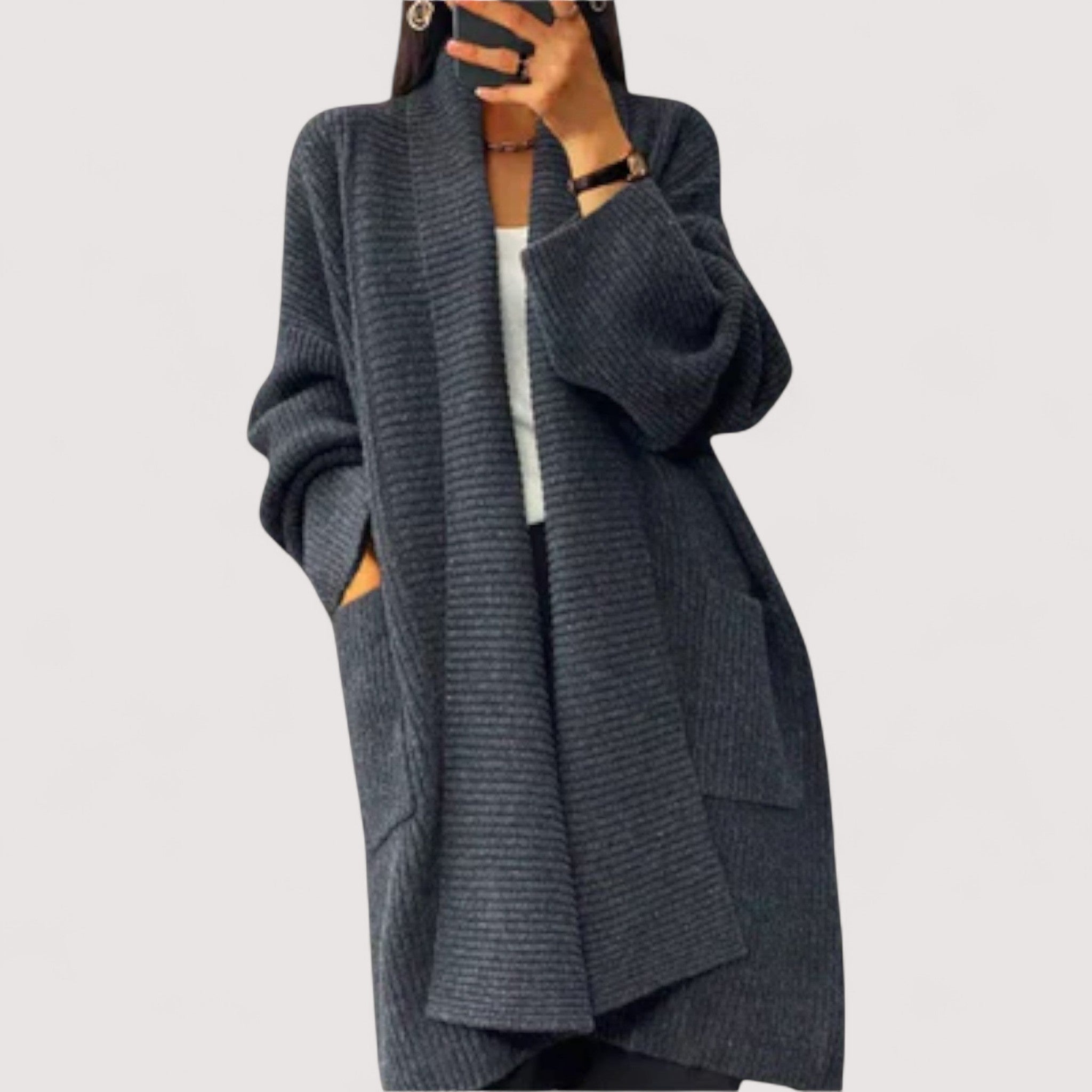 Pladina™ | Long Knitted Cardigan