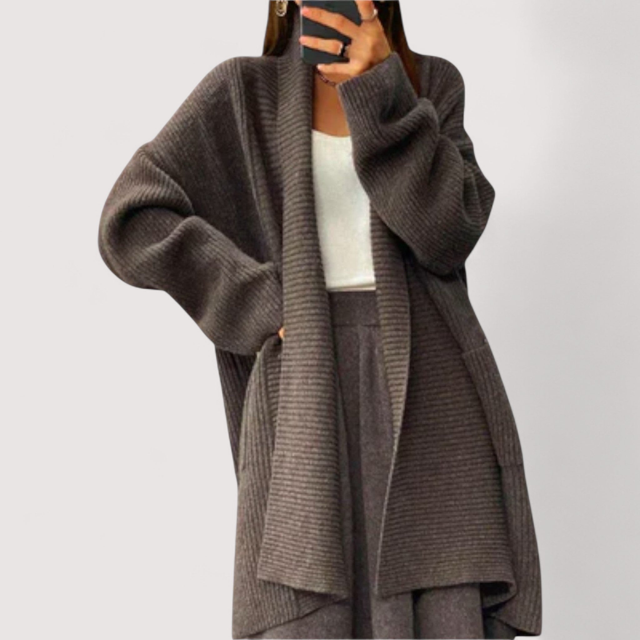 Pladina™ | Long Knitted Cardigan