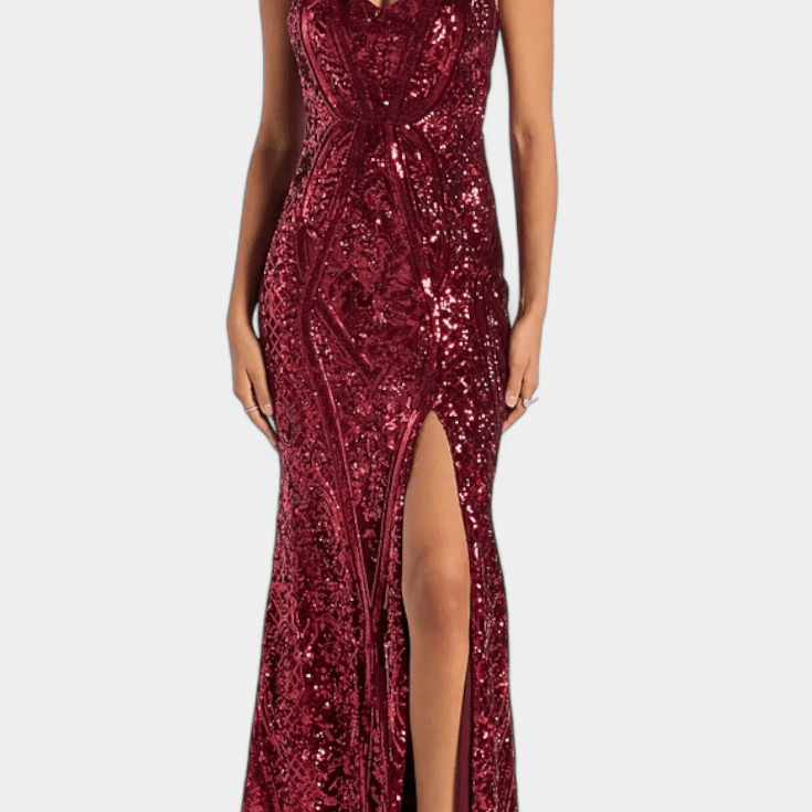Marleni Halterneck Evening Dress™ | Elegantna večernja haljina