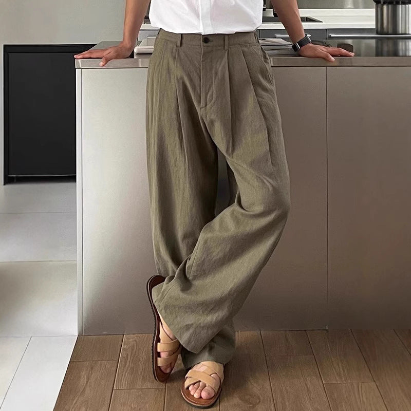 Louis | Široke lanene pantalone