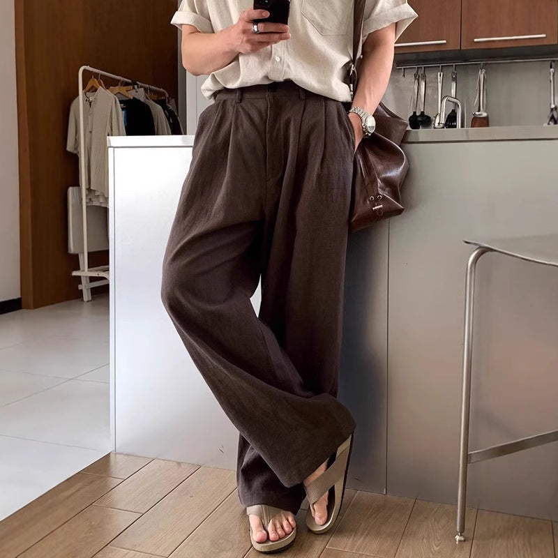 Louis | Široke lanene pantalone