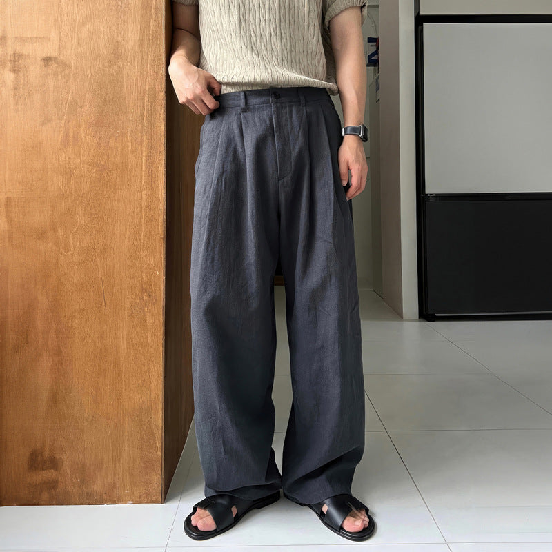 Louis | Široke lanene pantalone