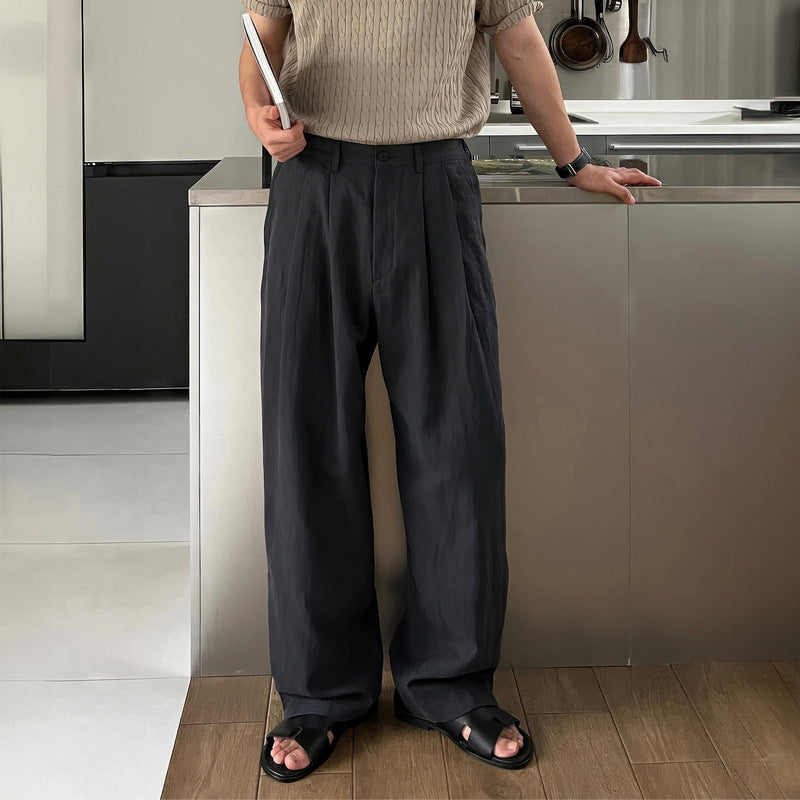 Louis | Široke lanene pantalone