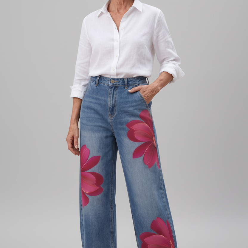 Sophia | Elegantne cvetne pantalone