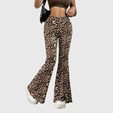 Bootcut pantalone sa leopard printom