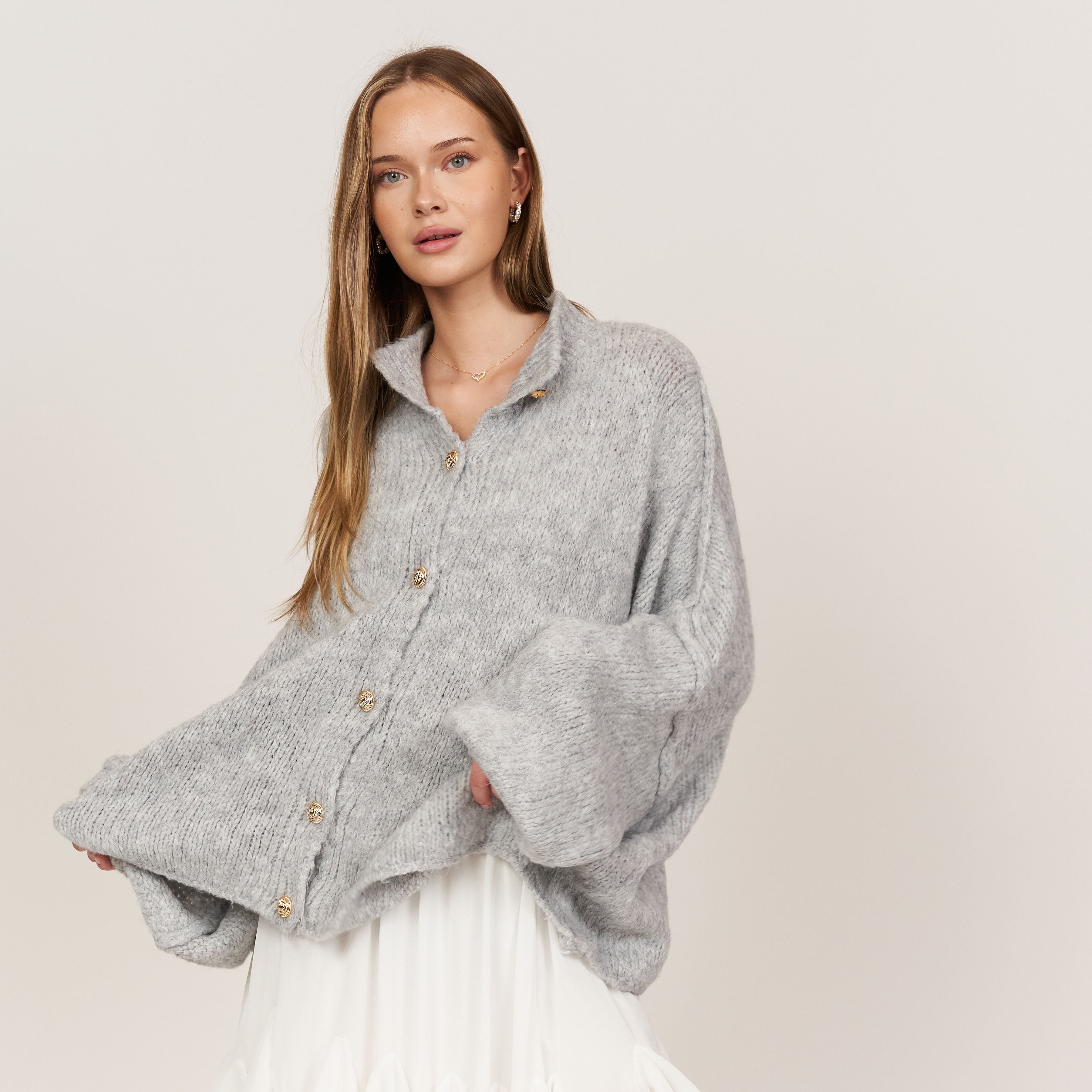 Elena | Oversized Knit Cardigan