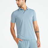 Muška polo majica od mrežaste tkanine slim fit kroja