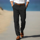 Frank | Premium muške lanene pantalone sa gajkama za kaiš