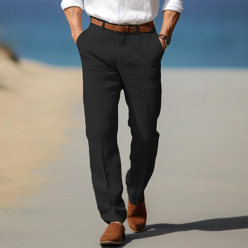 Frank | Premium muške lanene pantalone sa gajkama za kaiš