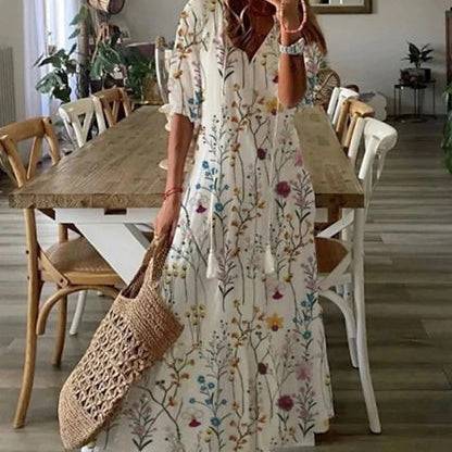 Michaela - Boho Haljina s Pokrivačem za Trbuh